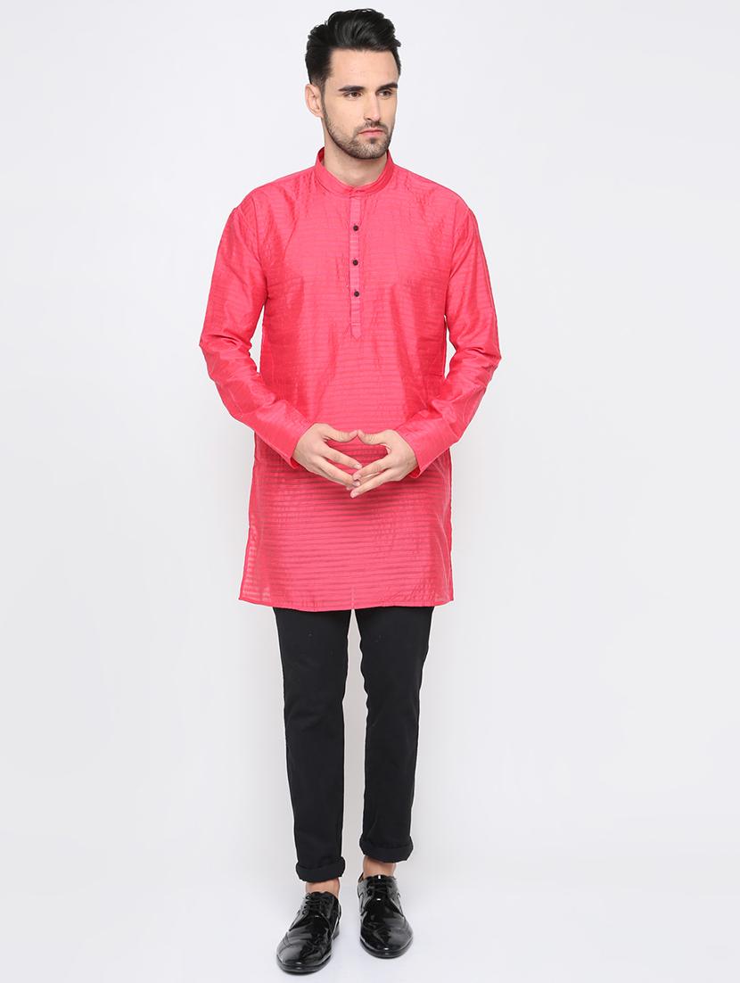 pink cotton kurta - 15817739 - Zoom Image - 4