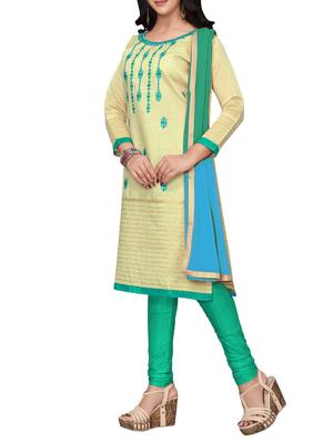 embroidered unstitched churidaar suit - 15818056 - Standard Image - 2