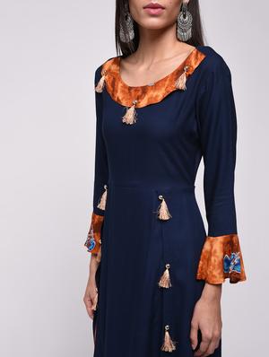 printed layered flared kurta - 15818230 - Standard Image - 5