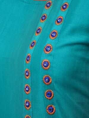 embroidered straight kurta - 15818236 - Standard Image - 6
