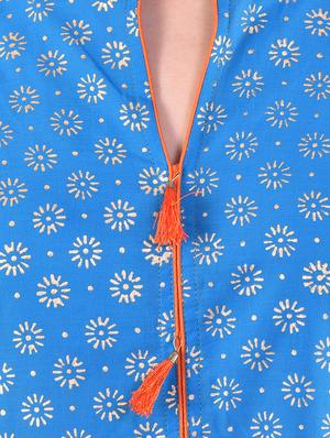 a-line foil print kurta - 15818353 - Standard Image - 5