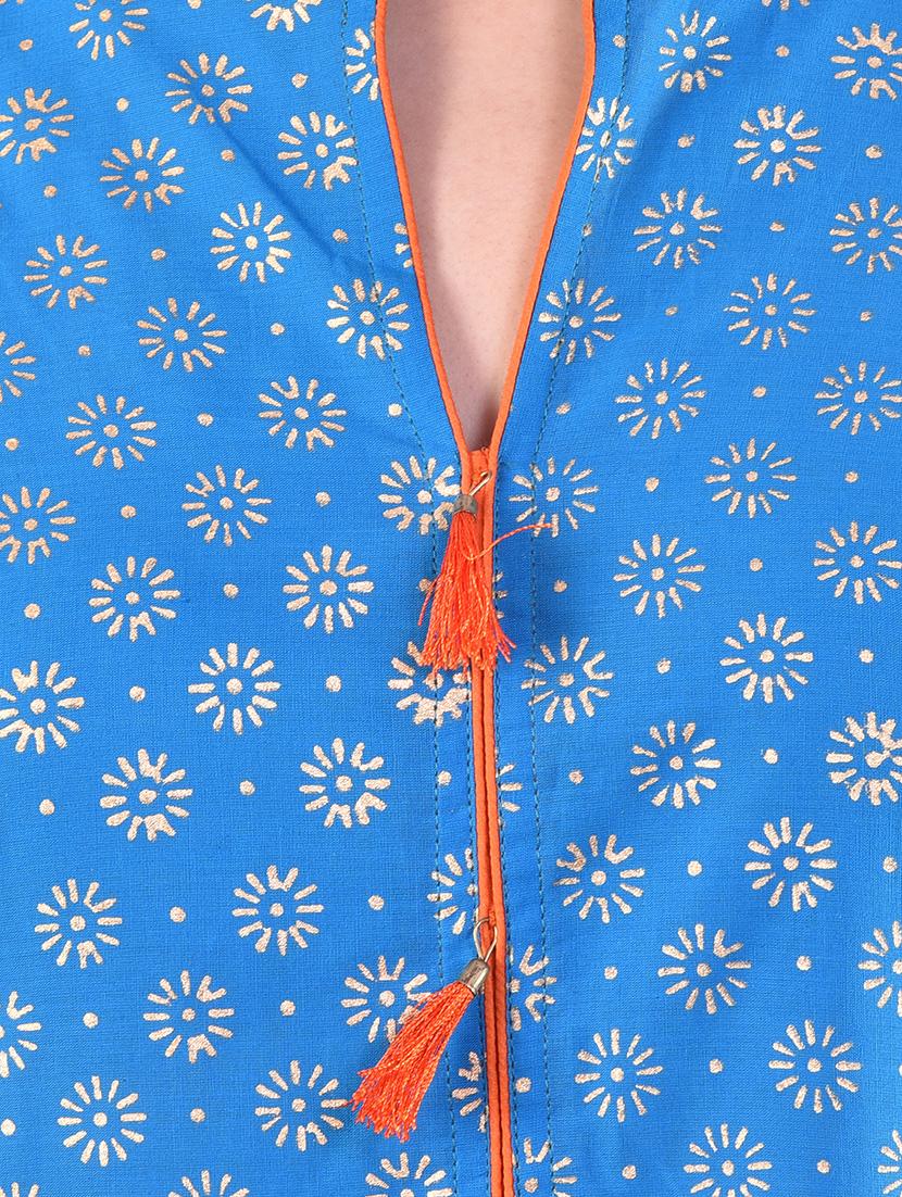a-line foil print kurta - 15818353 - Zoom Image - 5