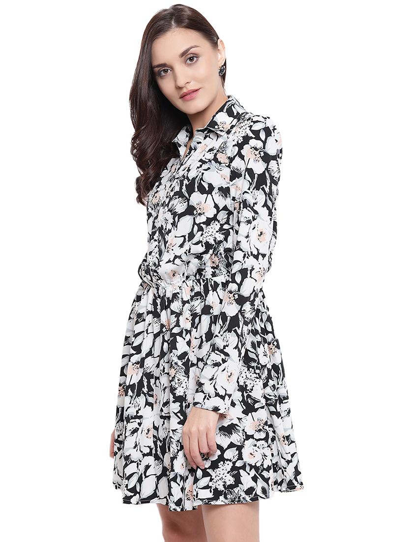 long sleeved floral blouson dress - 15818436 - Zoom Image - 2