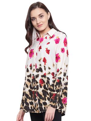 floral animal print shirt - 15818444 - Standard Image - 2