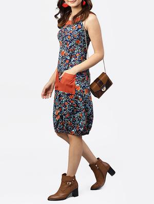 pocket patch floral blouson dress - 15818693 - Standard Image - 2