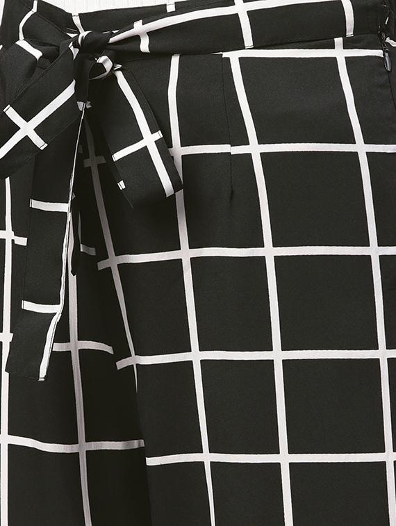 checked high waist peg trousers - 15818711 - Zoom Image - 5