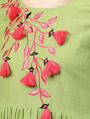 embroidered asymmetrical kurta - 15818714 - Standard Image - 4