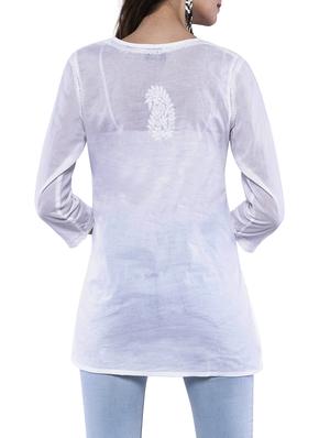 chikankari straight kurti - 15819738 - Standard Image - 3