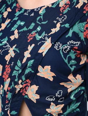 printed a-line kurta - 15821160 - Standard Image - 5