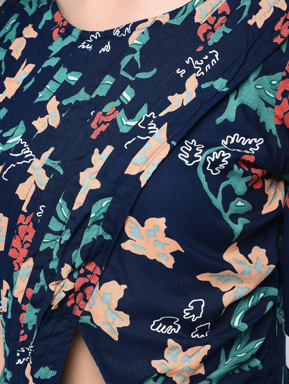 printed a-line kurta - 15821160 - Zoom Image - 5