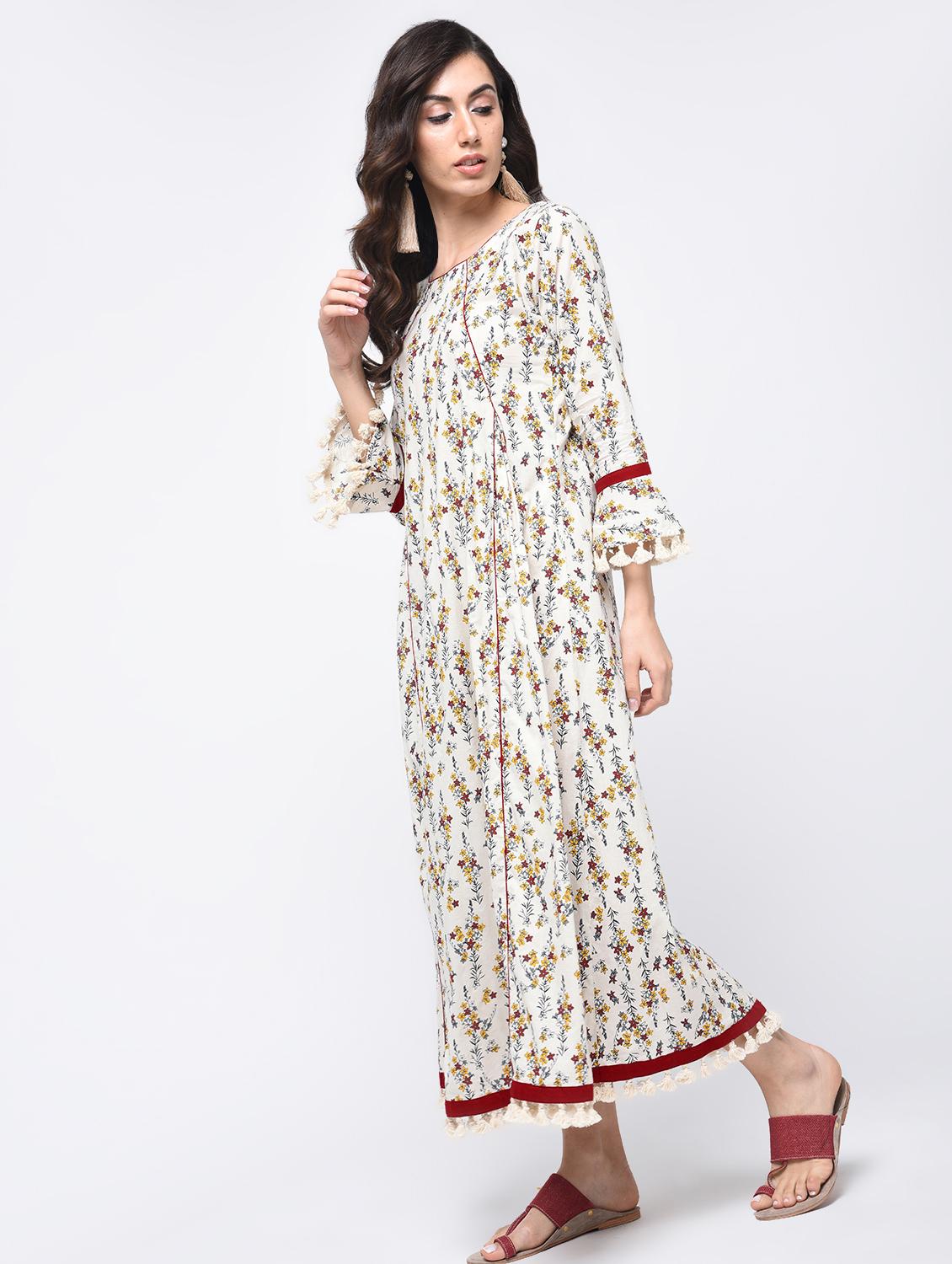 printed a-line kurta - 15821162 - Zoom Image - 2