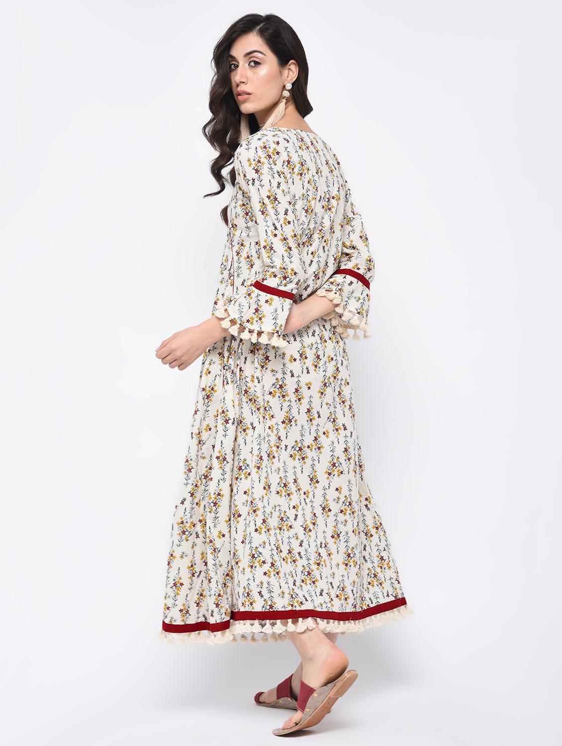 printed a-line kurta - 15821162 - Zoom Image - 3