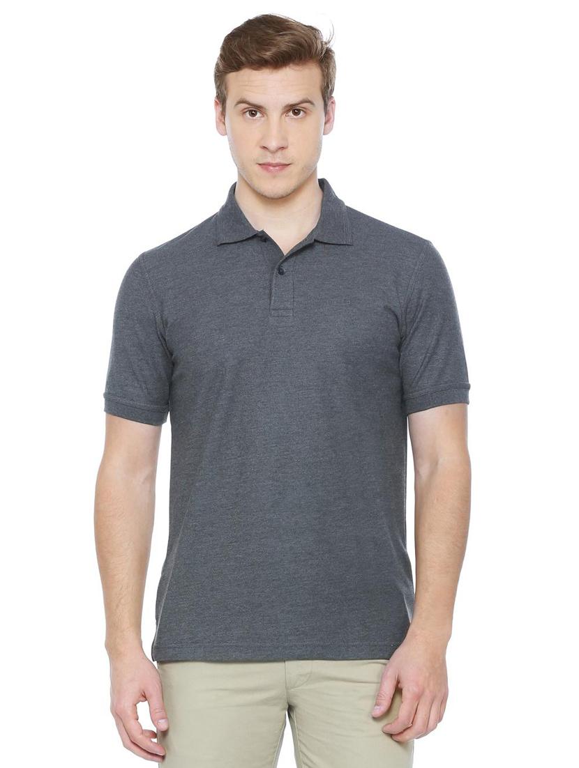solid grey polo t-shirt - 15821350 - Zoom Image - 1