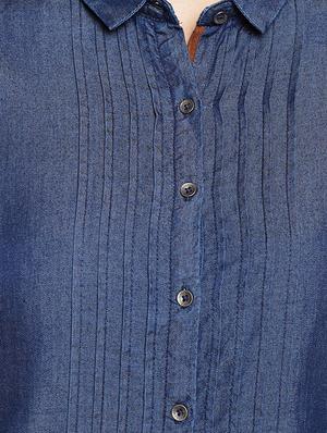pintucked roll up sleeved shirt - 15821442 - Standard Image - 5