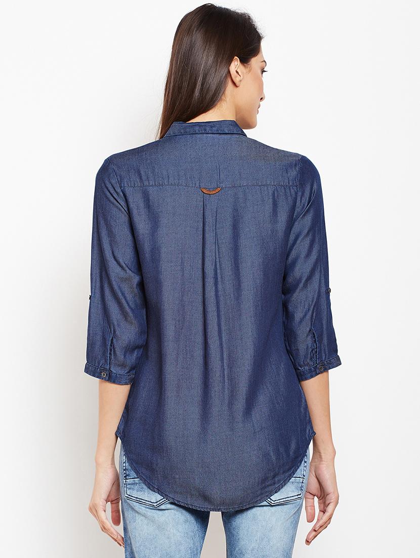 pintucked roll up sleeved shirt - 15821442 - Zoom Image - 3