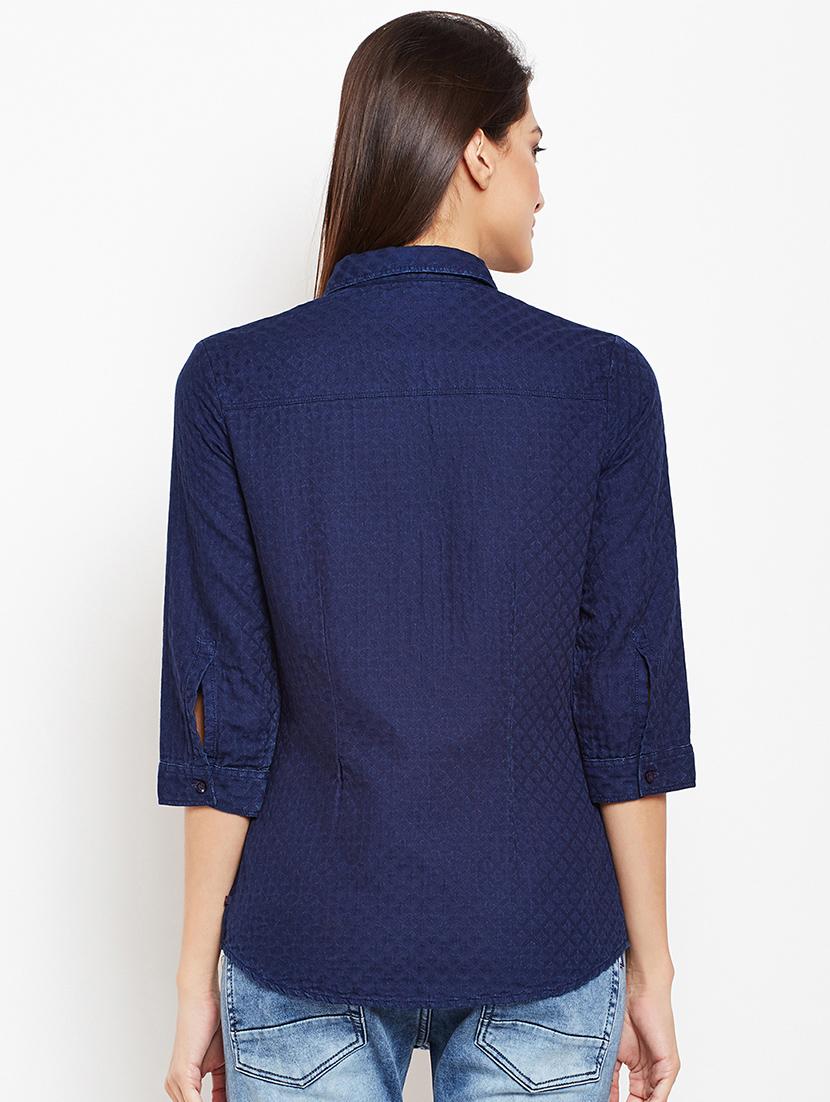 pocket patch curved hem shirt - 15821443 - Zoom Image - 3