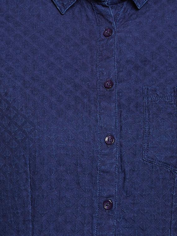 pocket patch curved hem shirt - 15821443 - Zoom Image - 5