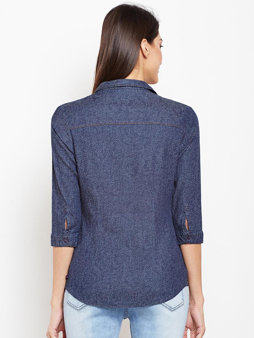curved hem pocket patch shirt - 15821451 - Zoom Image - 3
