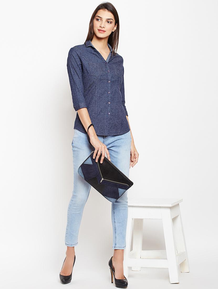 curved hem pocket patch shirt - 15821451 - Zoom Image - 4