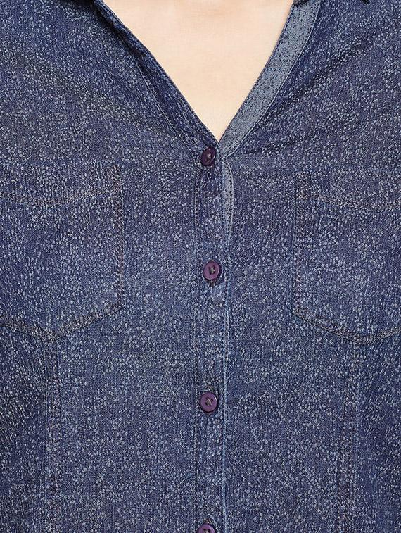 curved hem pocket patch shirt - 15821451 - Zoom Image - 5