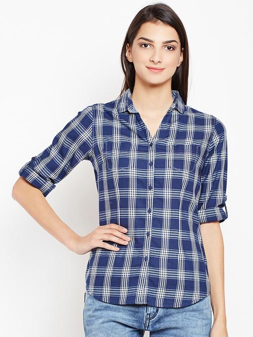 pocket patch checkered shirt - 15821461 - Standard Image - 1