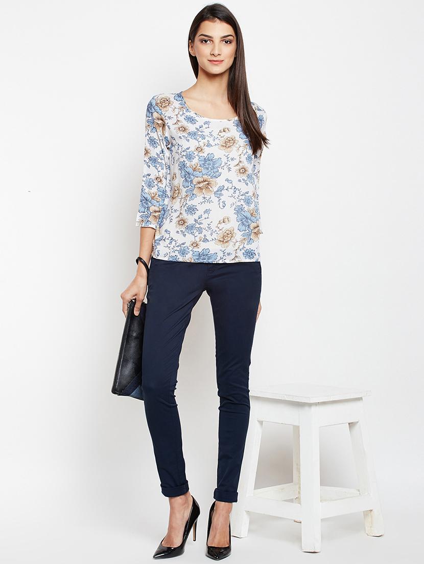 floral boat neck top - 15821465 - Zoom Image - 4