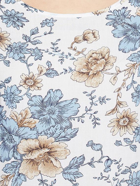 floral boat neck top - 15821465 - Zoom Image - 5
