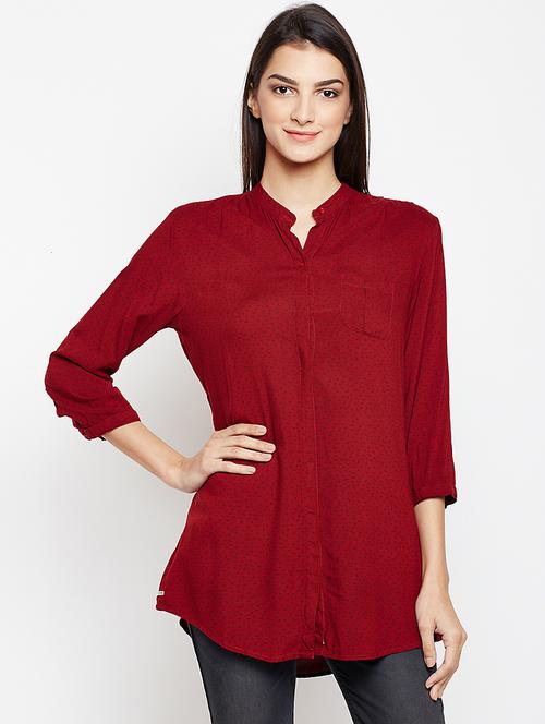 concealed placket pocket patch tunic - 15821481 - Standard Image - 1