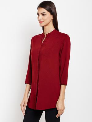 concealed placket pocket patch tunic - 15821481 - Standard Image - 2