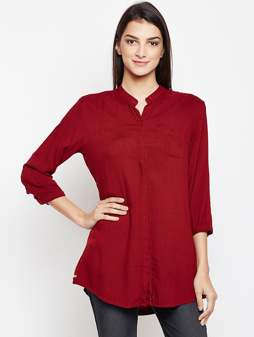 concealed placket pocket patch tunic - 15821481 - Zoom Image - 1