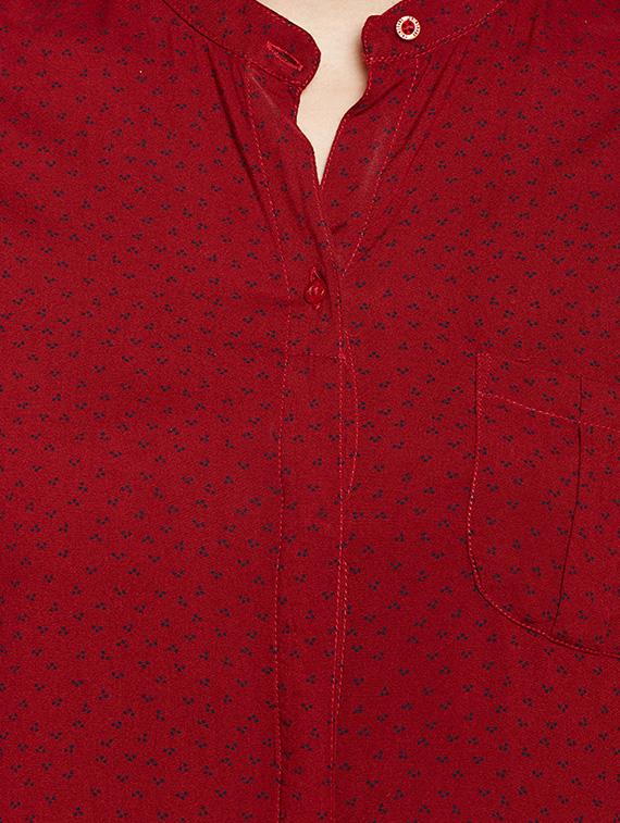 concealed placket pocket patch tunic - 15821481 - Zoom Image - 5