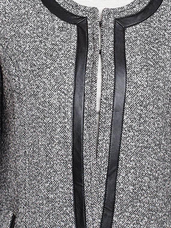 back slit leatherette binding coatigan - 15821484 - Zoom Image - 5