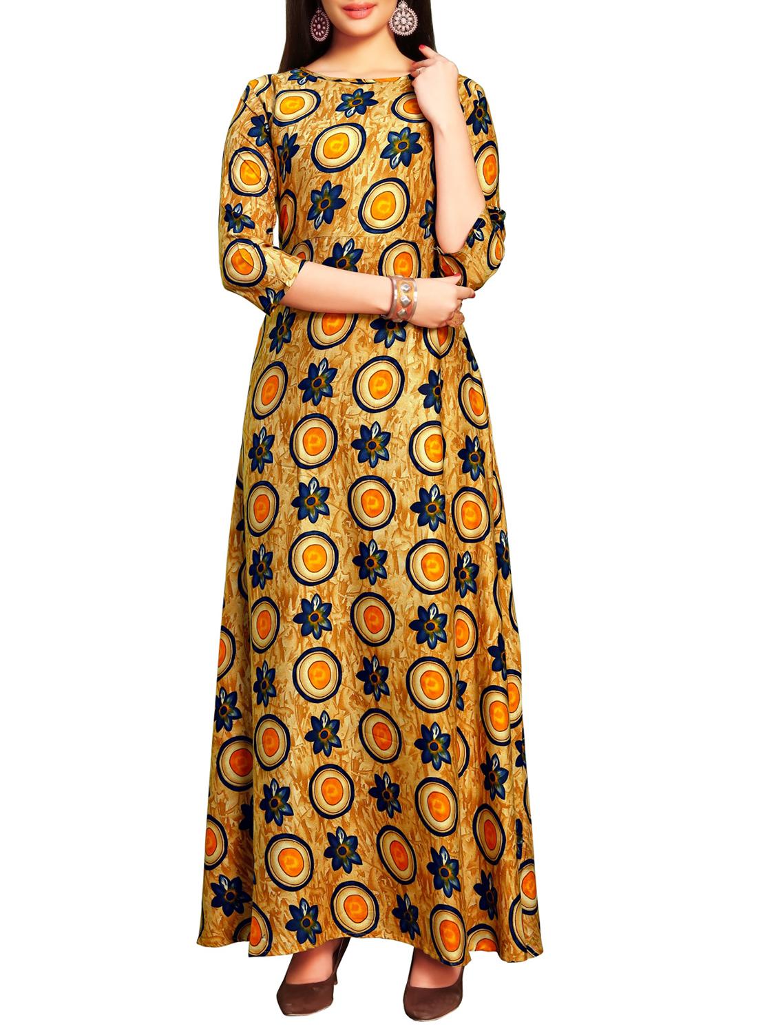 flared printed kurta - 15821547 - Zoom Image - 1