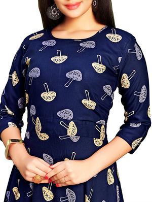 a-line printed kurta - 15821550 - Standard Image - 4