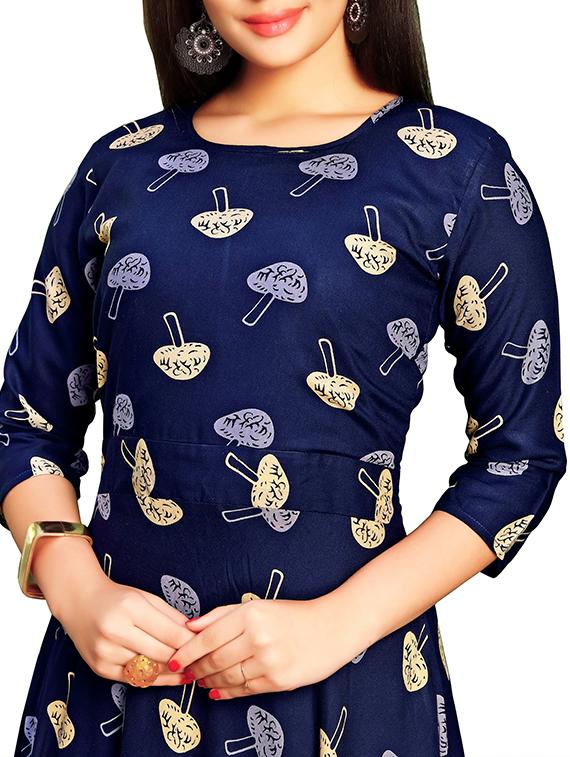 a-line printed kurta - 15821550 - Zoom Image - 4