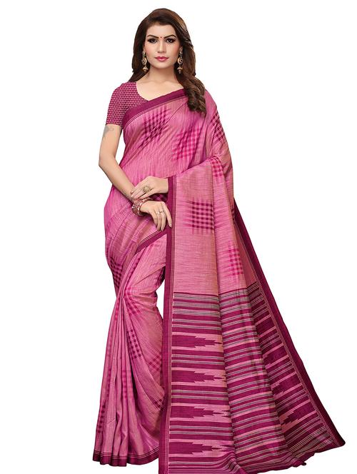 printed art silk saree with blouse - 15821851 - Standard Image - 1