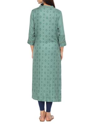 printed straight kurta - 15821872 - Standard Image - 3