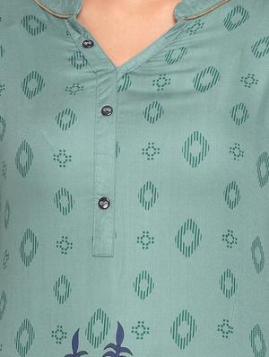 printed straight kurta - 15821872 - Standard Image - 4
