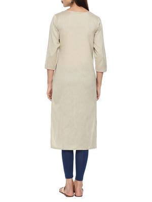 embroidered straight kurta - 15821875 - Standard Image - 3