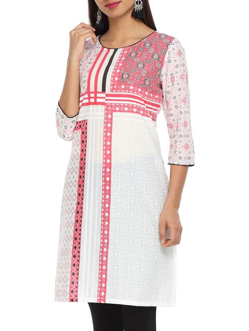 printed straight kurta - 15821880 - Standard Image - 1