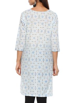 printed straight kurta - 15821881 - Standard Image - 3