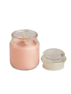 aromatic fables light pink dew fragrance natural wax scented decorative gifting glass jar candle - 15822086 - Standard Image - 3