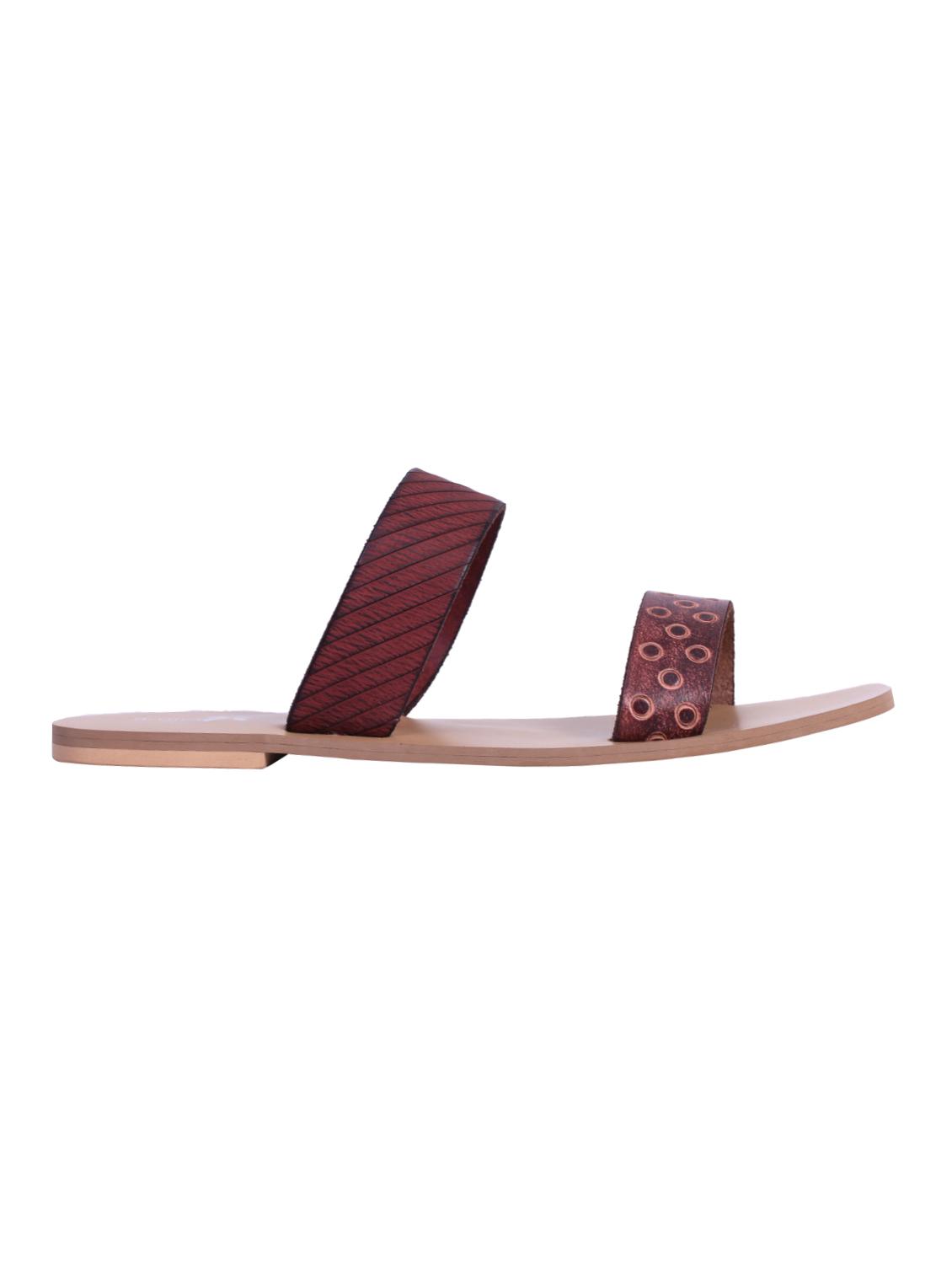 brown slip on sandals - 15822121 - Zoom Image - 2