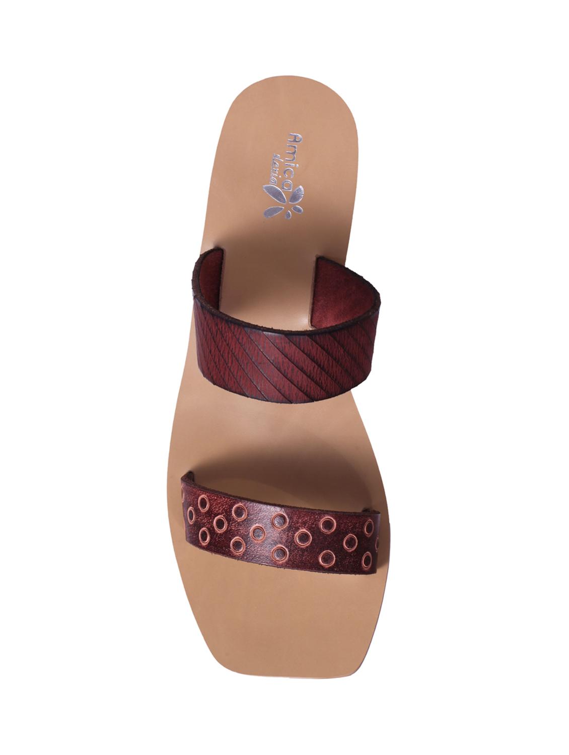 brown slip on sandals - 15822121 - Zoom Image - 4
