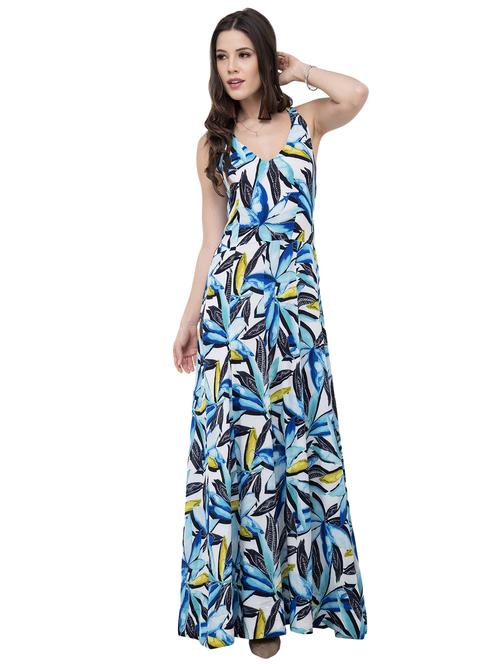 criss-cross back halter neck dress - 15822160 - Standard Image - 1