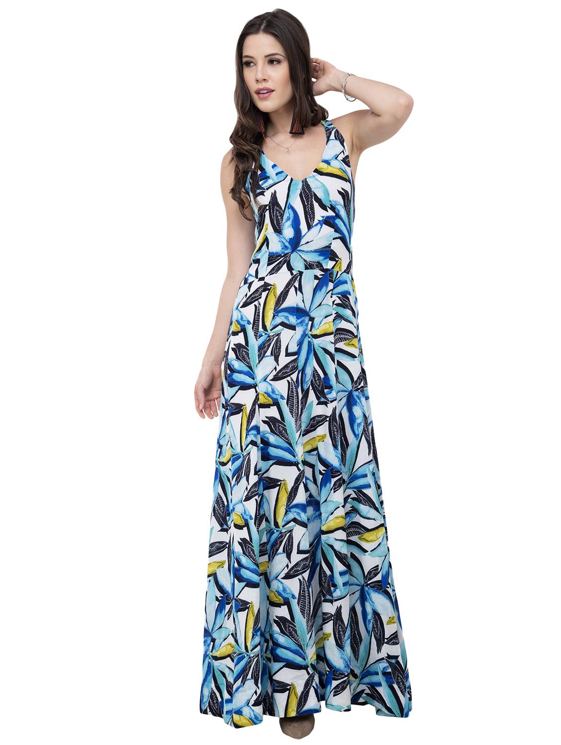 criss-cross back halter neck dress - 15822160 - Zoom Image - 1