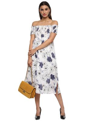 smocking detail off shoulder floral dress - 15822305 - Standard Image - 4