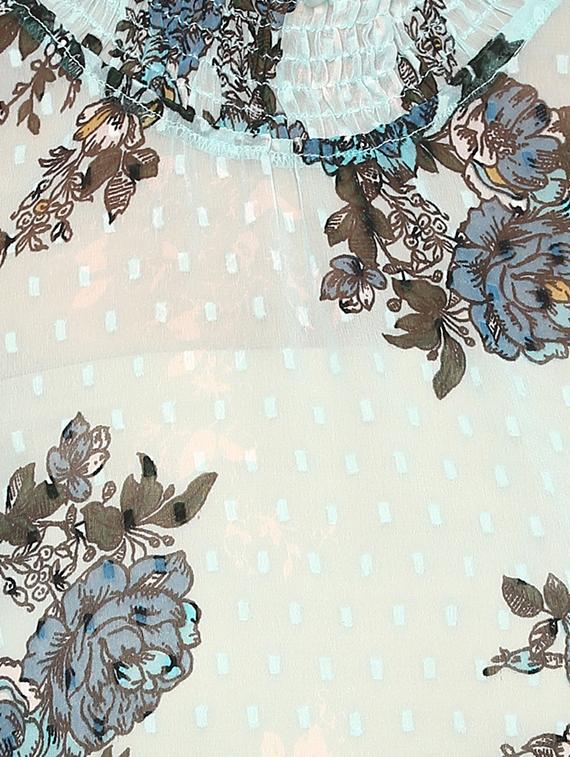 tie-knot waist floral ruffled top - 15822320 - Zoom Image - 5