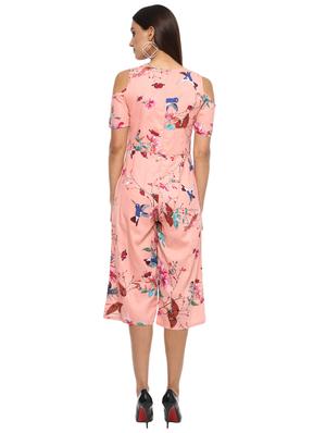 cold shoulder floral jumpsuit - 15822322 - Standard Image - 3