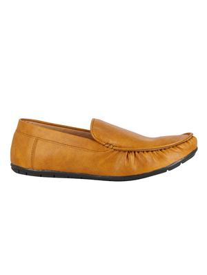 tan synthetic slip on loafers - 15822324 - Standard Image - 2